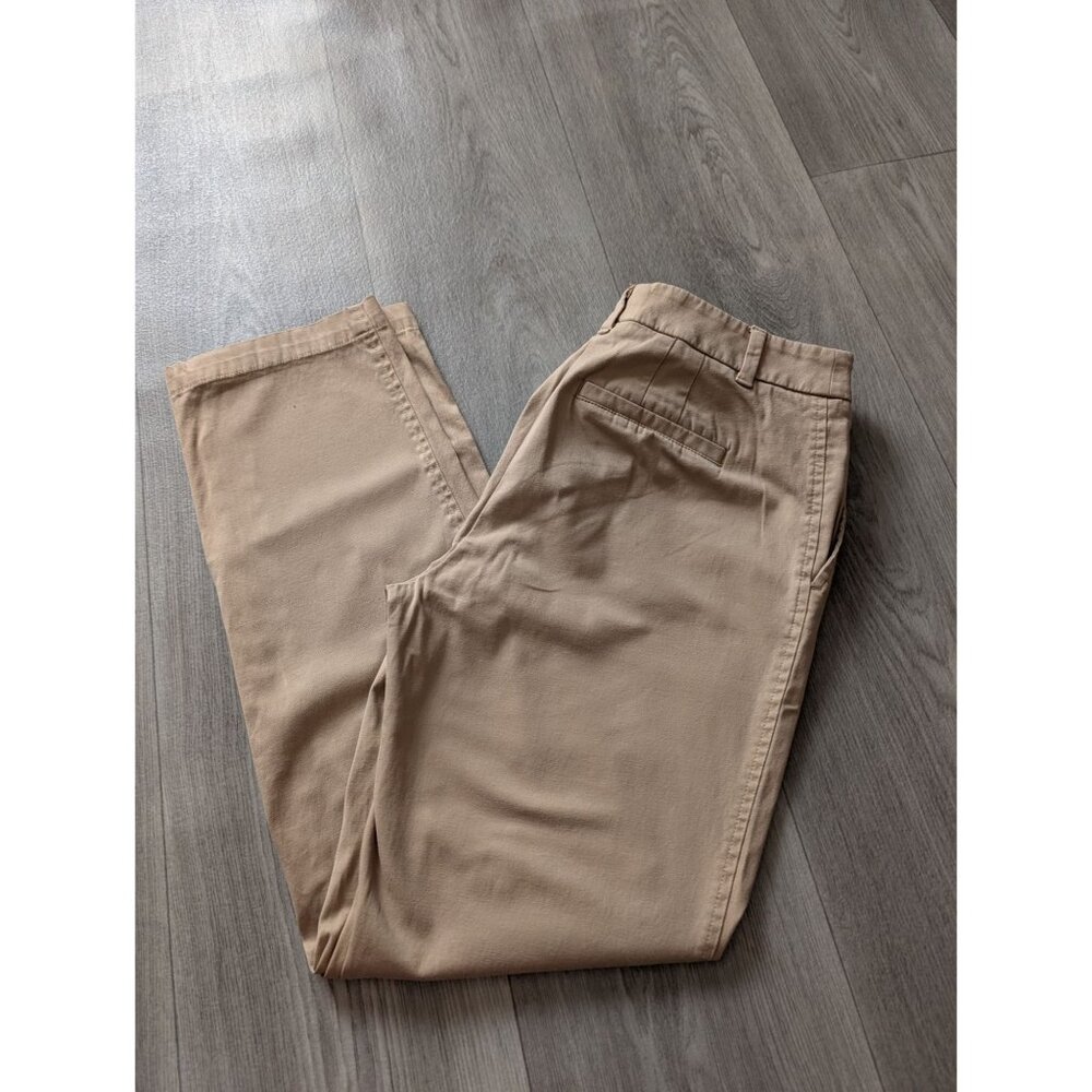 Talbots Womens Straight-Leg Chino Pants Size 6 Beige Cotton Blend